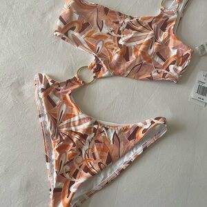 NWT L*Space X Tessa Brooks One-Shoulder Cutout Swimsuit Monokini One-piece